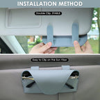 Magnetic Sunglass Holder for Car Visor Clip, Leather Car Glasses Holder, Visor Accessories Eyeglasses Holder Glasses Storage Case (02-Blue)