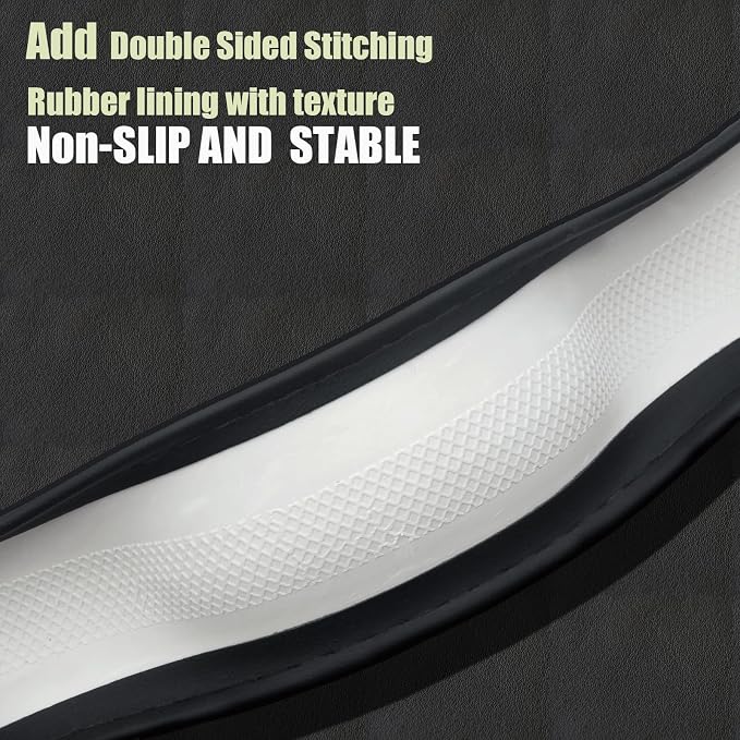 Steering Wheel Cover Standard Size 14.5-15 inch, Non-Slip Car Wheel Cover Protector, Non-Folding Packaging, Microfiber Leather, Black and Chocolate Brown