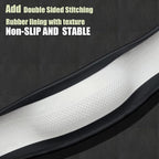 Steering Wheel Cover Standard Size 14.5-15 inch, Non-Slip Car Wheel Cover Protector, Non-Folding Packaging, Microfiber Leather, Black and Red