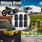 15PCS TPMS Tire Valve Long Stem Caps, Black Plastic Wheel Tire Valve Stem for TR20008 TPMS, Universal Long Stem Caps for Cars, SUV, Trucks, Bikes, Motorcycles, Bicycles
