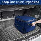 2 Layer Golf Trunk Organizer, Golf Gifts for Men with Separate Ventilated Compartment for 2 Pair Shoes, Waterproof Car Trunk Locker for Balls, Tees, Clothes, Gloves, Gifts for Golfers