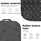 2 Pack Universal Car Kick Mats Back Seat Protector with Storage Pockets, Premium Leather Car Seat Back Cover Protector Waterproof Scratch-Resistant Easy Clean