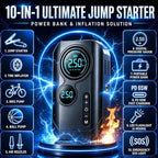 8000A Jump Starter with Air Compressor, Portable Tire Inflator, German-Tech Fast-Charging Power Bank Car Battery Booster for Car Owners Camping, Road Trips, Family Safety & Gift Giving (A3)