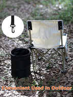 2 Gallons New Leakproof Car Trash Can, Compact Trash Can Pop-up Collapsible Hanging Car Trash Bin with Hook and Loop, Waterproof PEVA Liner Open-Top Garbage Can for Cars Home Office