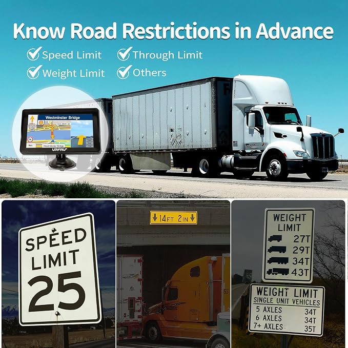 GPS Navigator for Car Truck RV Pickup, 9-inch with Hood No Network Required | 2026 Offline Map with Free Updates Lifetime, HD Touchscreen, Voice Guidance, Speed & Traffic Alerts, Custom Route by Car Size