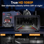 Magnetic RV Backup Camera Wireless with 7" Monitor: 1-Min No Wiring Esay Setup for Trailer Camper - 1080P HD See Every Obstacle Clearly for Campsite Reversing & Drive Monitoring