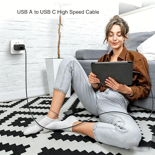 3.3FT USB A to USB C Charging Cable, Car Carplay Charger Cable for iPhone 17/16/15, iPhone 17E/16E, 15/16/17 Pro Max 15 16 Plus, iPad 10th Gen iPad Pro, Air 5th 4th Mini 6th Replacement Black