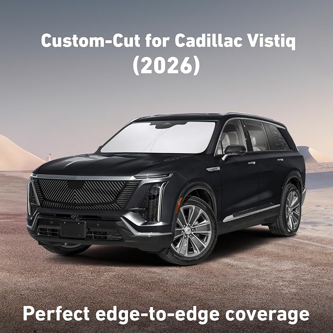 Windshield Sunshade Compatible for Cadillac SRX/Vistiq/Optiq - 2010-2016, 2025, 2026, Sun Visor for Front Windshield & Window Sun Shade Cover, UV Heat Blocker & Protector, Car Accessories