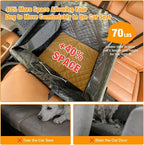 Dog Car Seat for Large Medium Dogs, Hard Bottom Extender with Mesh Windows, Waterproof Backseat Cover for Pets, SUV Dog Travel Bed for Road Trips & Car Travel (28 * 23 * 21.7inches)