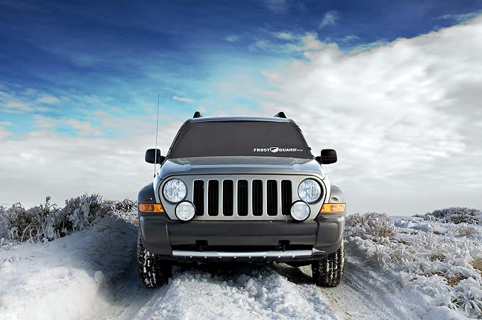 Pro | Premium Winter Windshield Cover for Ice and Snow with Wiper Blade Cover | XL Size Car Windshield Cover, Black | Fits Most Cars, Sedans, Small Trucks and SUVs – 70 x 41 Inches