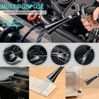 Tornado Dry Cleaning Gun with Brass Adjustable Air Flow Nozzle,Air Blower Gun Quickly Blasts Dirt and Dust from Surface Works with Air Compressor Black