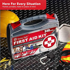 2-in-1 First Aid Kit for Car, Travel and Home, 348 Pieces, Large Hardcase with Bonus Mini Kit for Medical Emergency, Survival and Camping