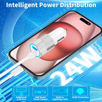【MFi Certified】iPhone Fast Car Charger, Caiinei 4.8A Dual USB Power Cigarette Lighter iPhone Car Charger Fast Charging Adapter + 6FT Lightning Cable for iPhone 14 13 12 11 Pro Max XS Mini XR X SE iPad
