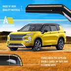 Extra Durable Window Deflectors in-Channel Window Visors Rain Guards Fit for Mitsubishi Outlander 2022-2026, Sun Visors, Wind VentVisors, Vent Shades, Exterior Car Accessories - 4 pcs. AG0848