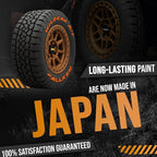Orange Color Tire Paint Pen - Waterproof Permanent Paint pens for Car Wheels Lettering | Car Wash Safe and Durable | Made in Japan