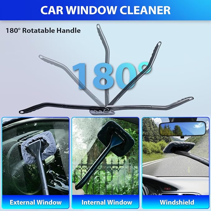 Car Cleaning Kit, Car Detailing Kit Interior Cleaner with High Power Handheld Vacuum, 10Pcs Detailing Brush and Storage Bag, Gray Auto Interior Cleaning Kit for Men