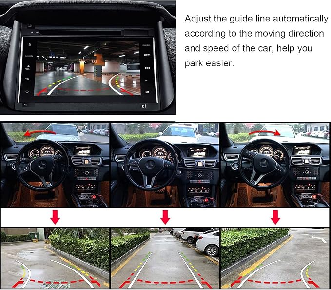 Car Trunk Handle Dynamic Camera Rear View HD Camera for Audi A4 A5 S5 Q3 Q5 for VW Passat Tiguan Golf Passat Touran Jetta Sharan Touareg with Moving Guide Parking line