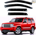 KPY Rain Guards Fit for 2008-2014 Jeep Liberty, Out-Channel Window Visors Vent Wind Deflectors 4PC, Car Accessories for 08-14 Liberty