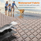 4 in 1 Dog Car Seat Cover for Back Seat, Waterproof Dog Hammock with Mesh Window and Side Flap Pet Car Seat Protector Dogs Backseat Cover for Cars, SUVs & Mid-Size Trucks