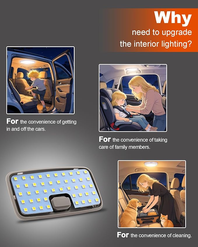 The 48040 LED Dome Light Board,Cab Interior Lighting Upgrade Accessory,1280 Lumens,White Light,for Toyota Tacoma (4th gen,2024-2026),4Runner (2025-2026),RAV4(2022-2026),BZ,Corolla Cross,GR