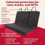 Dog Car Seat Cover - Waterproof Non-Slip Car Back Seat Protector - Rear Car Seat Cover for Dogs - Universal Fit for Sedans Trucks SUVs - Scratchproof Backseat Car Cover - Machine Washable