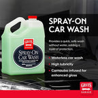 Griot's Garage Spray-On Car Wash for Vehicle Cleaning and Detailing, Rinseless and Waterless, No Hose and Bucket Needed, With Carnauba Wax Protection, 11066, One Gallon