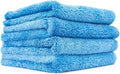 Eagle Edgeless 500 (4-Pack) Professional Korean 70/30 Blend Super Plush Microfiber Detailing Towels, 500GSM, 16in x 16in, Blue