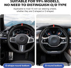 Frani Nappa Leather Steering Wheel Cover,Universal Fit 15 Inch-Premium Non-Slip Breathable Comfort Grip for Cars Trucks SUVs,Anti-Slip Durable Interior Upgrade Sporty