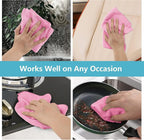 Pink Microfiber Cleaning Cloth, 50 Pack Cleaning Towels for Kitchen, Lint Free, Scratch-Free, Highly Absorbent, and Reusable Cleaning Rags for House, Window and Glass, Cars, 11.5 X11.5 inch