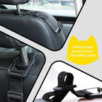 Adjustable 4-Pack Car Headrest Hooks Cute Cat Pattern Universal Seat Back Organizer with Clip for Purses Bags Groceries Black