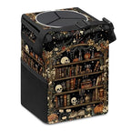 Gothic Skull Floral Car Trash Can with Lid Collapsible Reusable Waterproof Car Garage Bag,Automotive Garbage Can,Car Accessories Interior Car Organizer