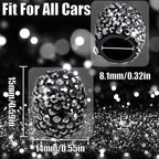 4PCS Bling Crystal Diamond Tire Stem Valve Caps, Dustproof Car Wheel Tire Valve Caps Universal Tire Valve Stem Covers for Cars, SUV, Trucks, Bikes, Motorcycles, Bicycles (Glossy Black)
