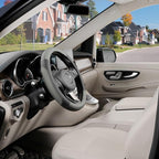 Black and Gray Microfiber Auto Car Steering Wheel Cover Universal 15 inch
