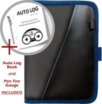 Glove Box Compartment Organizer - Car Document Holder - Owner Manual Case Pouch - Vehicle Storage Wallet for Registration & Insurance Card - Premium Auto Paperwork Holder - Log Book included - Blue