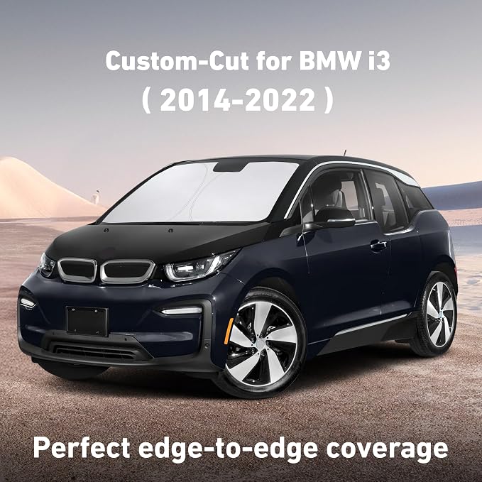 Windshield Sunshade Compatible for BMW I3 2014-2020 2021 2022, Sun Visor for Front Windshield & Window Sun Shade Cover, UV Heat Blocker & Protector, Car Accessories