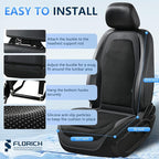 Upgraded Cooling Car Seat Cover Front Seat with Blowing&Suction, 12V-24V Ventilated Car Seat Cushion with 8 Turbo Fans, 3-Speed Adjustable Universal Fit Breathable Car Cushion for Summer Driving-Black