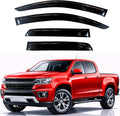 KPY Rain Guards Fit for 2015-2022 Chevrolet/Chevy Colorado Crew Cab, Out-Channel Window Visors Vent Wind Deflectors 4PC, Truck Accessories for 2015-2022 GMC Canyon Crew Cab (Full-Size Cabs)