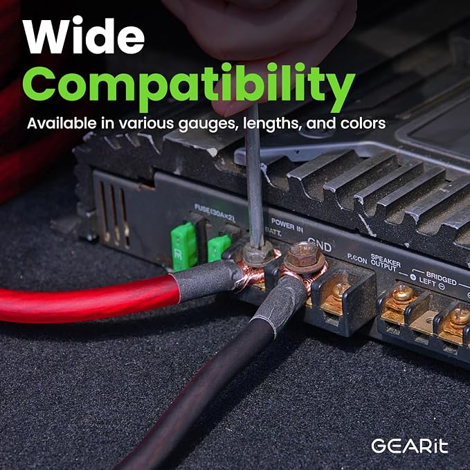 8 Gauge Wire 10 ft Red, 8 AWG Battery Cable CCA, Copper-Clad Aluminum Power Cable for Car Audio Amp, Automotive, RV