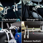 Purse Hook for Car, Cute Pearl Bag Hanger for Seat Headrest Organized, Girly Car Decor Accessories for Women