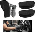 Car Tire Shine Applicator, High-Density Sponge Tyre Dressing Applicator Pad with Curved Handle & 2 Sponges, Reusable Wheel Polishing Brush Auto Detailing Foam for Applying Tire Shine