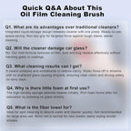 Oil Film Cleaning Brush for Car Windows Upgrade Clear Vision Car Glass Cleaner | Improves Crystal Clarity and Anti-Fog, Windshield Oil Film Remover Comes with Microfiber Towel for Car & Home Use (Red)