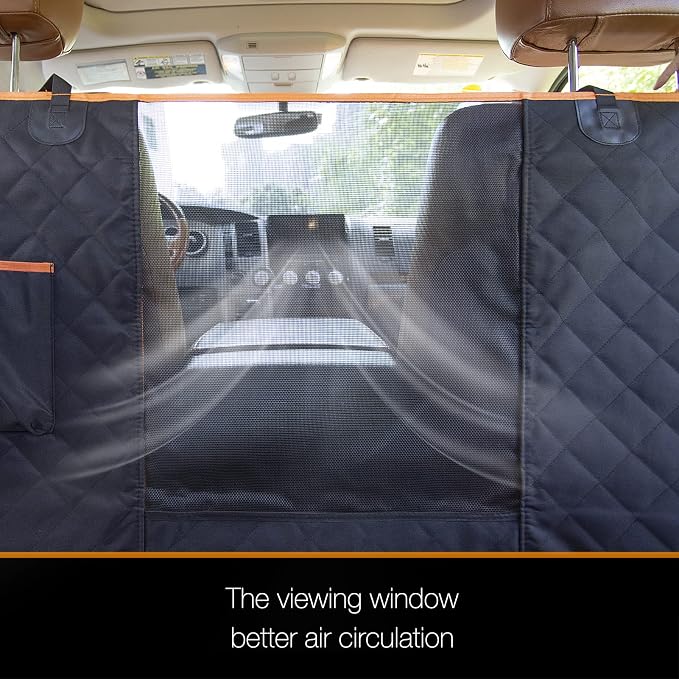 Dog Seat Cover for Pickup Trucks, 900D Heavy Duty Truck Back Seat Cover for Dogs, Waterproof & Non-Slip Pet Car Seat Cover, Fits Ford F150 F250 Ram 1500 GMC Sierra Chevy Silverado Crew Cab