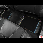 Leather Steering Wheel Cover and Waterproof Car Floor Mats,Microfiber Universal Car Combo Fit for 95% Sedan,SUV,Cars,14.5-15inch Sporty Anti-Slip Safety Comfortable Design(Black＆Reflective)