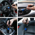 HMPLL 10pcs Detailing Brush Set, Multi-Purpose Car Detailing Brushes for Cleaning Car Interior, Exterior, Engine, Leather, Including 5 car Cleaning Brush, 3 Wire Brush, 2 Air Vent Brush,Blue