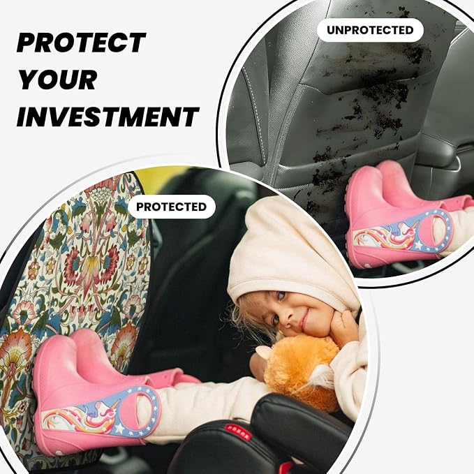 William Morris Lodden Car Seat Back Kick Protectors Kick Mats With Storage Pockets For Vehicles To Protect From Dirt Mud Scratches 2 Pack