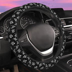 Racing Flag Steering Wheel Cover for Women Men Neoprene Breathable Black and White Checkered Flag Wheel Cover Protector Anti-Slip Car Accessories Universal 15 Inch Fit for Cars Trucks Vehicles