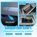 Atlas Door Side Storage Box Handle Container Compatible with 2018-2023 VW Atlas/Atlas Cross Sport Accessories, ABS Inner Door Handle Organizer Phone Pocket Insert Tray Glove Pallet, 4PCS Set