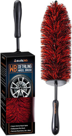 WB Premium Detailing Wheel Brush for All Vehicle Types – 17.7" Ultra-Soft and Scratch-Free Reusable Rim, Wheel, and Tire Brush for Deep Cleaning