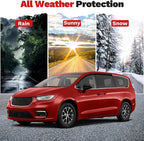 Pacifica Rain Guards - Window Visors for Chrysler Pacifica 2017-2025 2026, Outside-Mount Tape-On Side Window Wind Deflectors for Pacifica Accessories, Vent Visors Shades Rainproof Black 4PCS