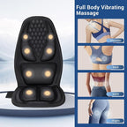 Back Massager with Heat with 8 Motors, Massage Chair Pad, Seat Massager with Back Traction for Full Body Massage, Massage Cushion for Home/Office/Father's Day